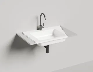 Подвесная раковина Salini Onda S-Stone 1402201M 80см белый матовый